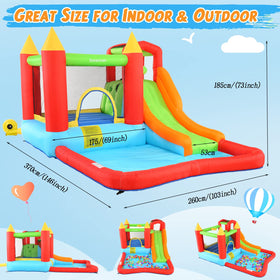 HYPOAI Bounce House 3-side mesh safety keeps children secure inside