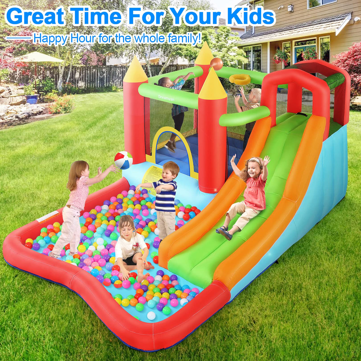 HYPOAI Bounce House climbing wall for safe vertical challenge