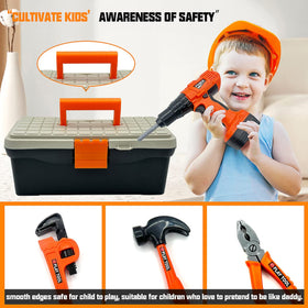 HYRENEE realistic hammer and screwdrivers aiding hand-eye coordination and creativity
