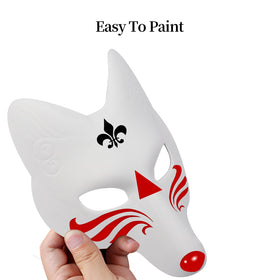 Hyuetrsa one-size fox mask fits most faces with easy adjustments.