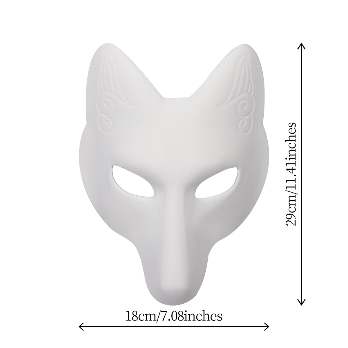 Hyuetrsa paintable fox mask surface ideal for DIY art projects.