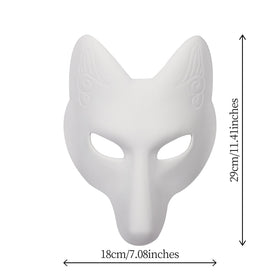 Hyuetrsa paintable fox mask surface ideal for DIY art projects.