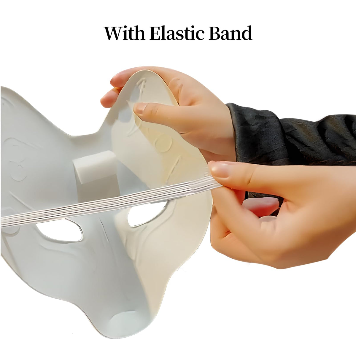 Hyuetrsa elastic-band fox mask offers comfortable wear for long sessions.