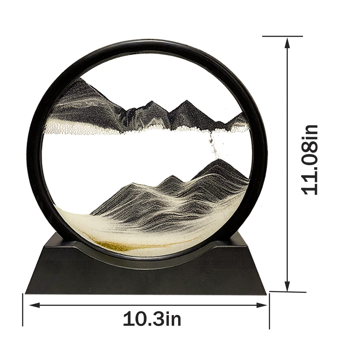 HYUGF Moving Sand Art Colorful Sand Layering highlights crisp textures and depth.