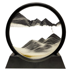 HYUGF Moving Sand Art Desert and Ocean 360 rotation for calming visuals.