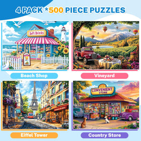 HYXCHQA countryside picnic puzzle: serene rural charm ideal for shared family evenings.