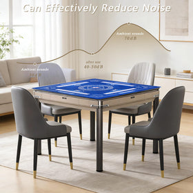 HYXFJITS mat supporting mahjong, poker, and dominoes on a table