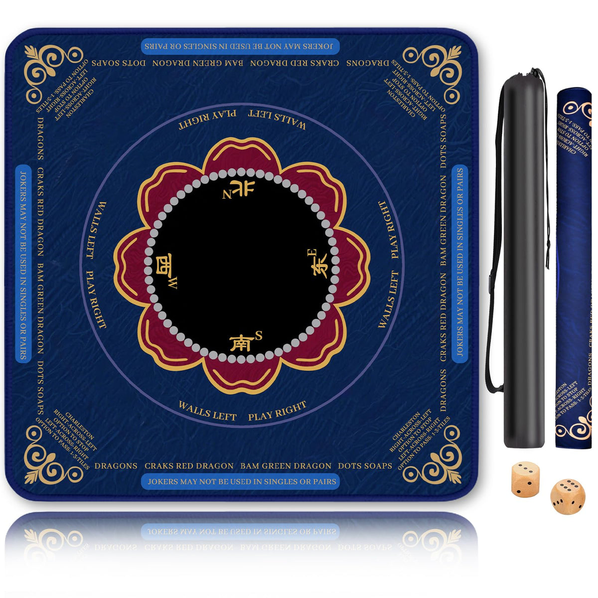 HYXFJITS Mahjong Mat for Table with non-slip surface for stable play