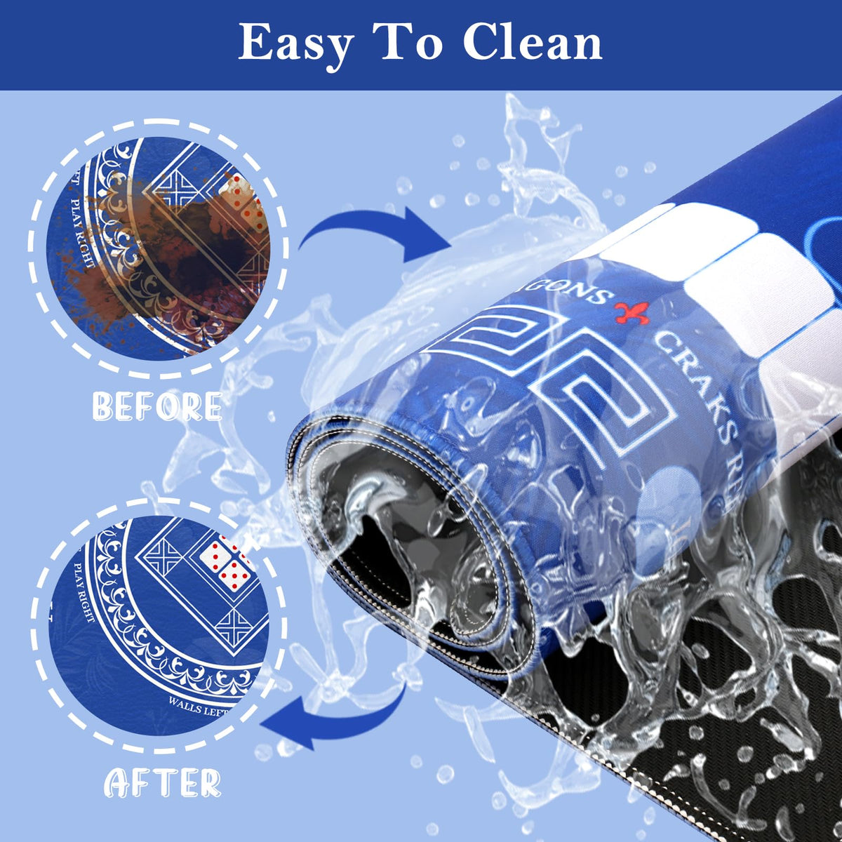 Carrying bag included with HYXFJITS Mahjong Mat for portability