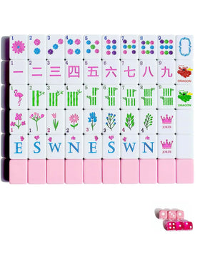HYZYey 160 acrylic engraved mahjong tiles with clear numbers for easy reading.