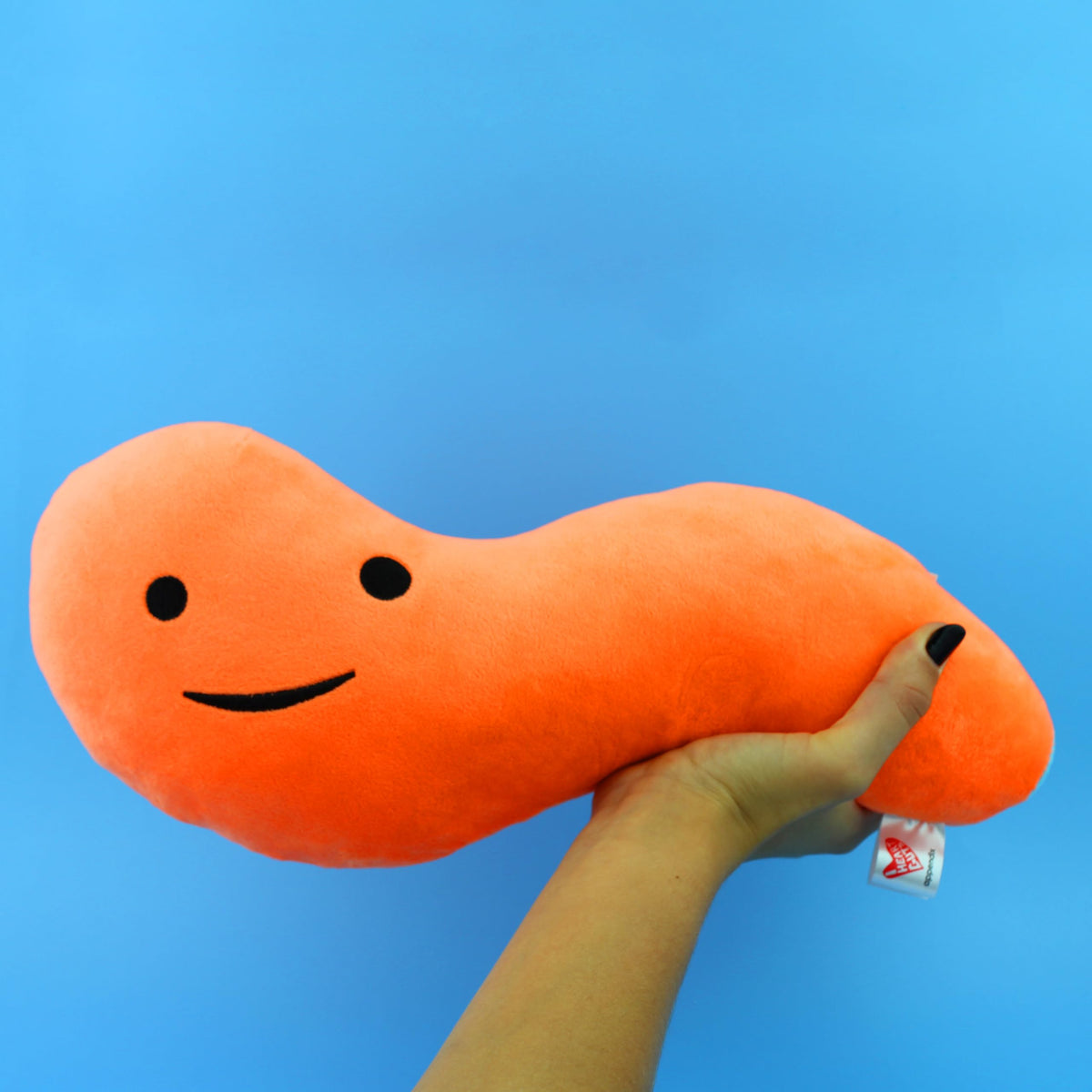 I Heart Guts Appendix Plush side view, ideal for classroom demonstrations and anatomy discussions.