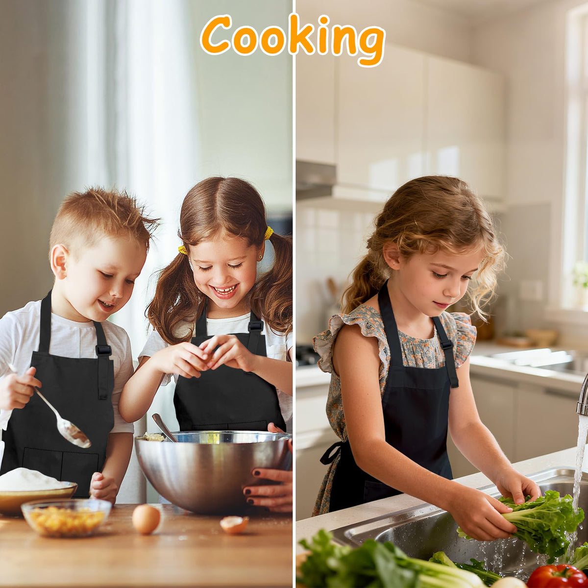 IAGBIBUI art and cooking apron for kids boosts mess control