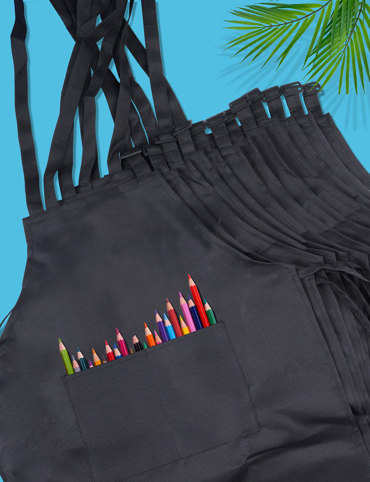 IAGBIBUI black bulk kids apron suitable for classrooms and parties