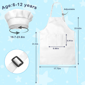 IAGBIBUI kids apron front view showing generous pockets and coverage.