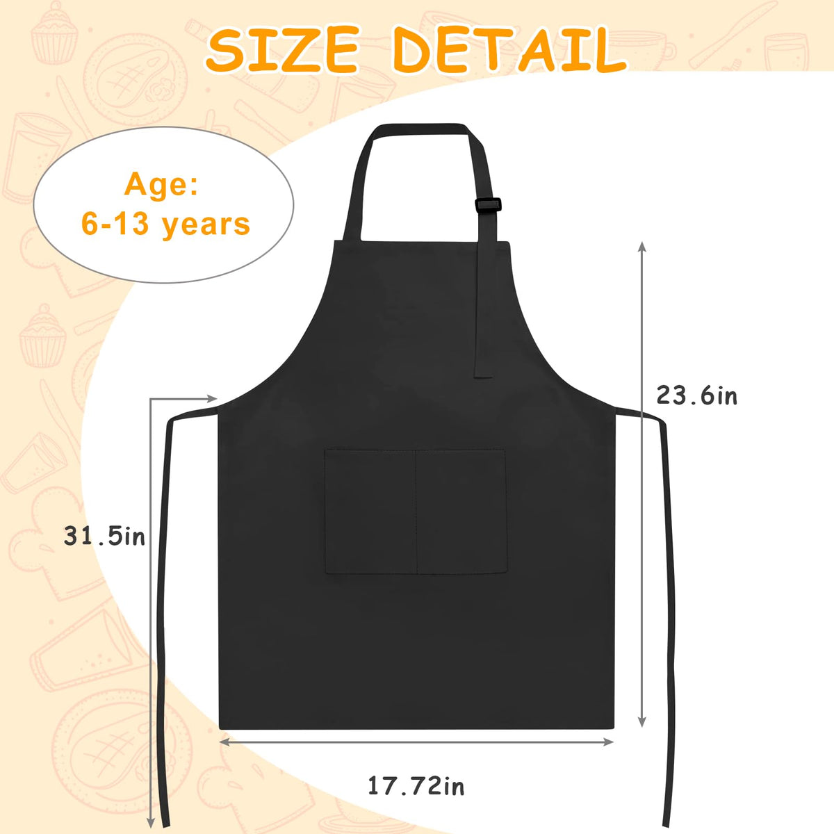 IAGBIBUI adjustable neck kids apron fits growing children comfortably