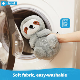 Ianul Breathing Sloth soft touch fabric for cozy cuddling and comfort.