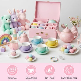 iaovueby porcelain tea set carry case, convenient for travel