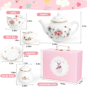 iaovueby porcelain tea set cups and saucers, perfect for small parties