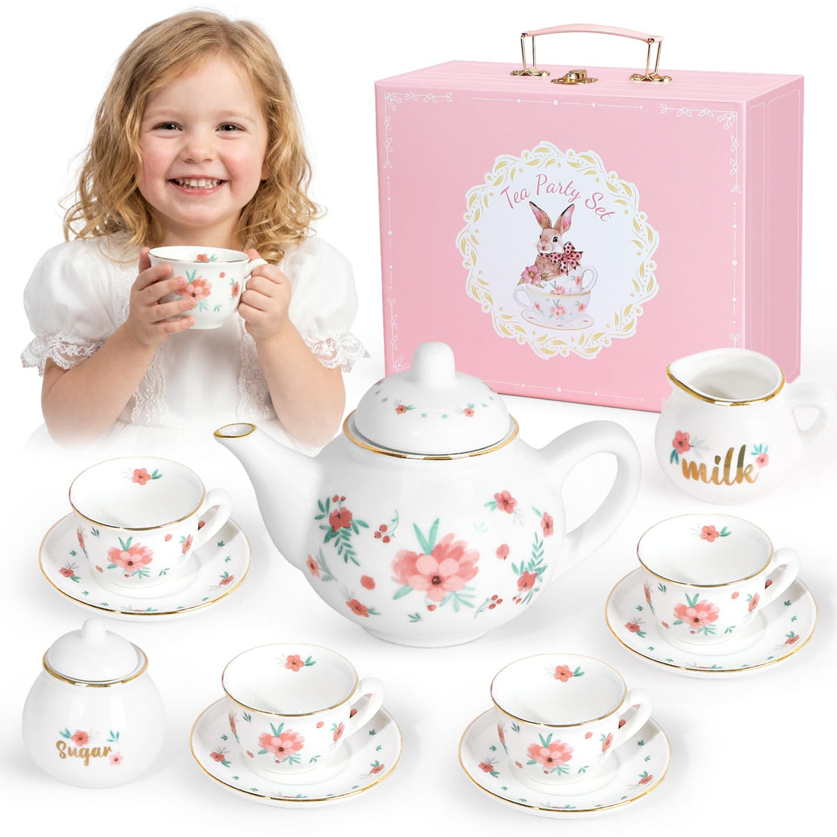 iAOVUEBY porcelain teapot with lid for imaginative tea time