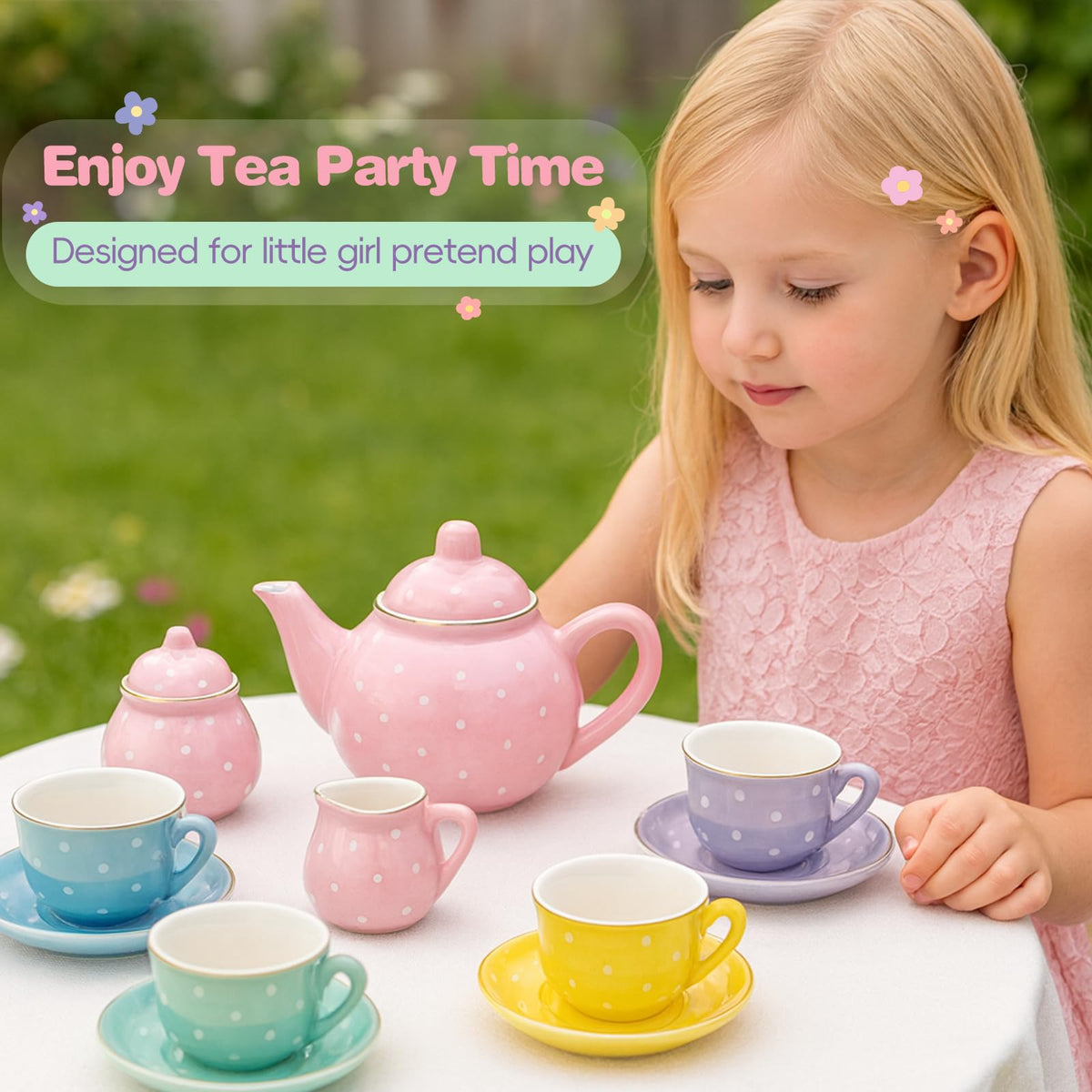 iaovueby porcelain tea set saucers for sharing tea time with friends