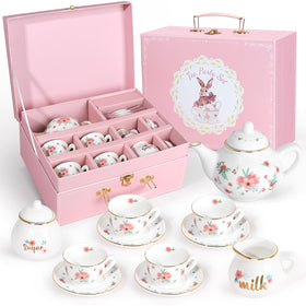 iaovueby porcelain tea set teapot lid, ideal for pretend tea time