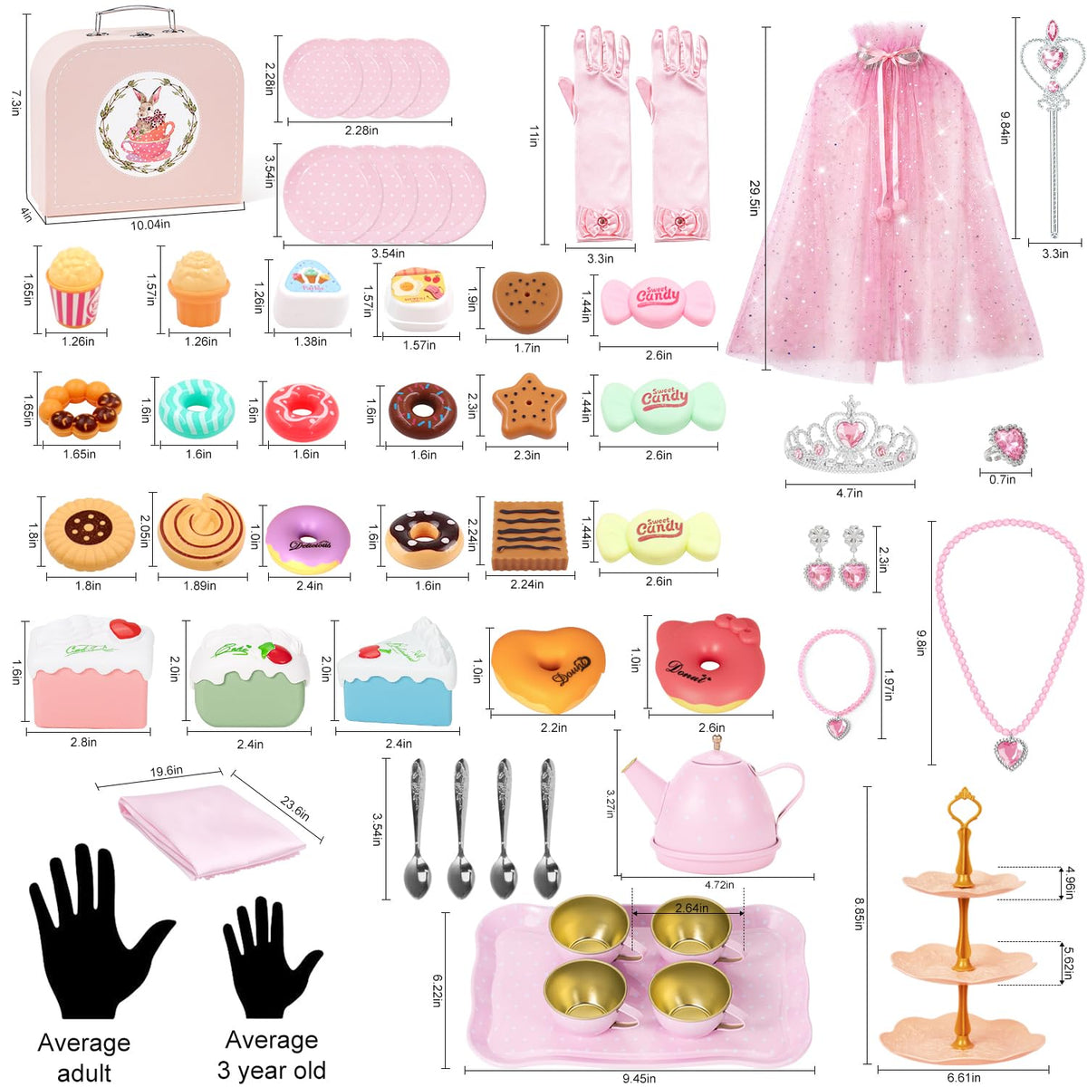 iAOVUEBY tea party set 3 tier cake stand for festive dessert presentation