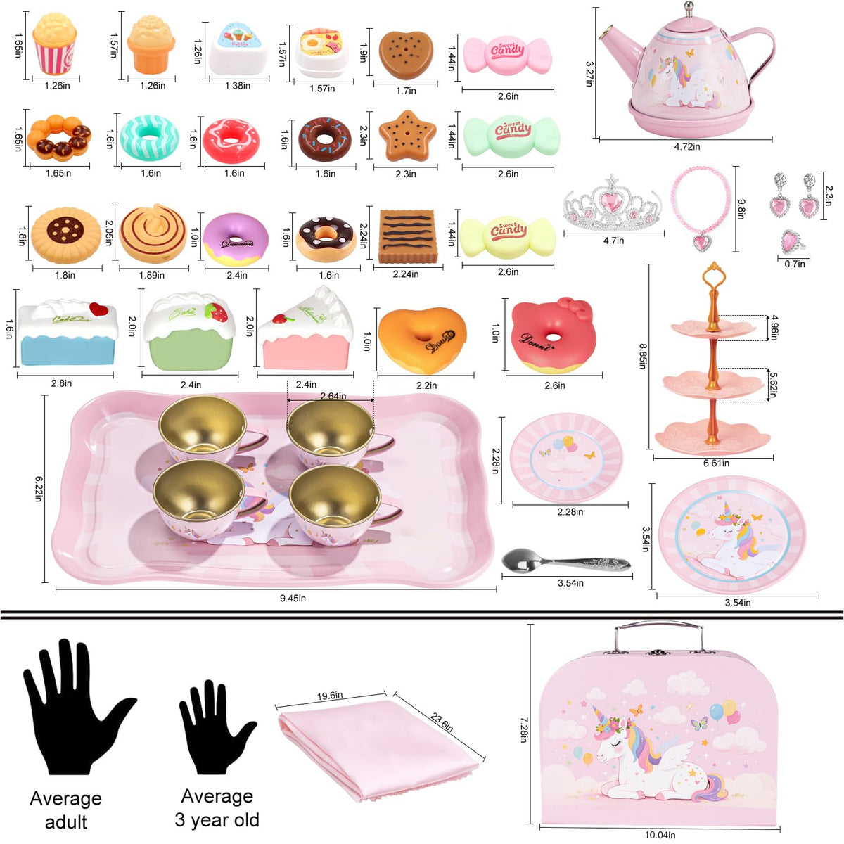 iAOVUEBY Dessert stand with cake tiers enhances play scenes