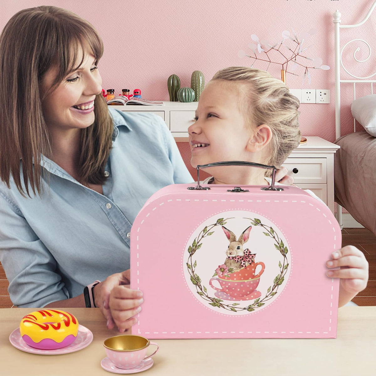 iAOVUEBY Tea Party Set kids play scene fosters interaction