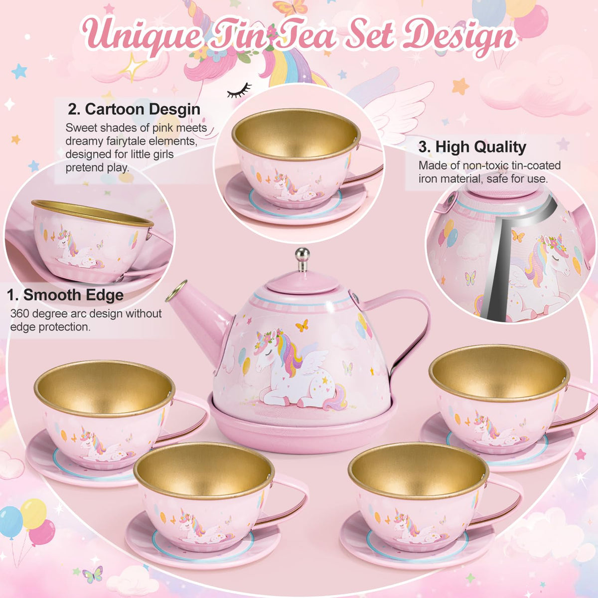 open lace back dress iAOVUEBY Tea Party Set for Little Girls – 49-Piece Princess Tea Time T –  ToyTerrax