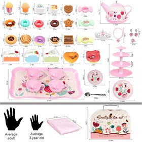 iaovueby Tea Party Set serving tray enabling organized pretend tea time.