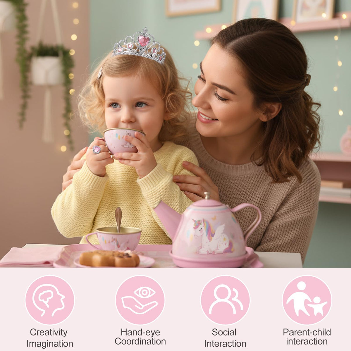 iAOVUEBY Serving tray helps organize servings during pretend parties