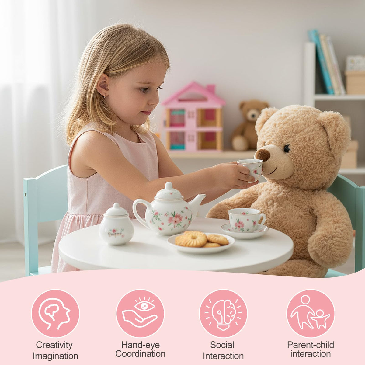iAOVUEBY teapot with lid demonstrates sturdy construction for tea time storytelling