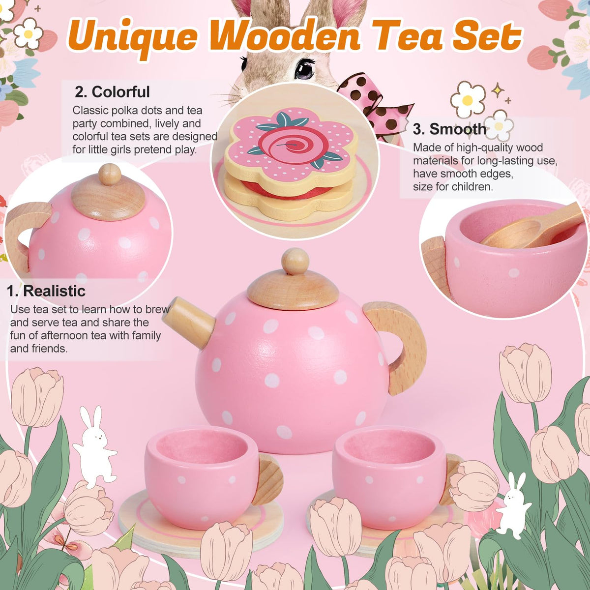iaovueby wooden cups offering comfortable grip for little hands.