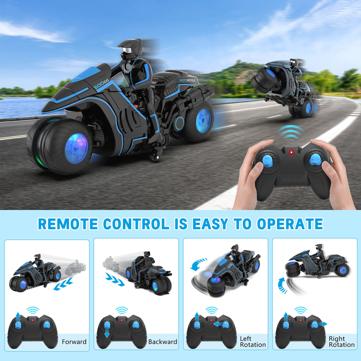 iappadore 360-degree rotation stunt action with smooth control and safe landings