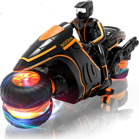 iappadore remote-control motorcycle with RGB wheels for day and night fun