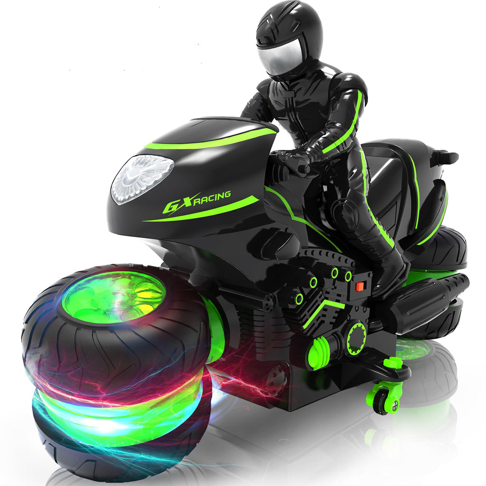 iappadore remote control motorcycle showing exclusive sideways glide for agile tricks and backyard fun