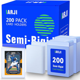 IARJI 200ct semi-rigid card holders protect standard cards during storage and transport.