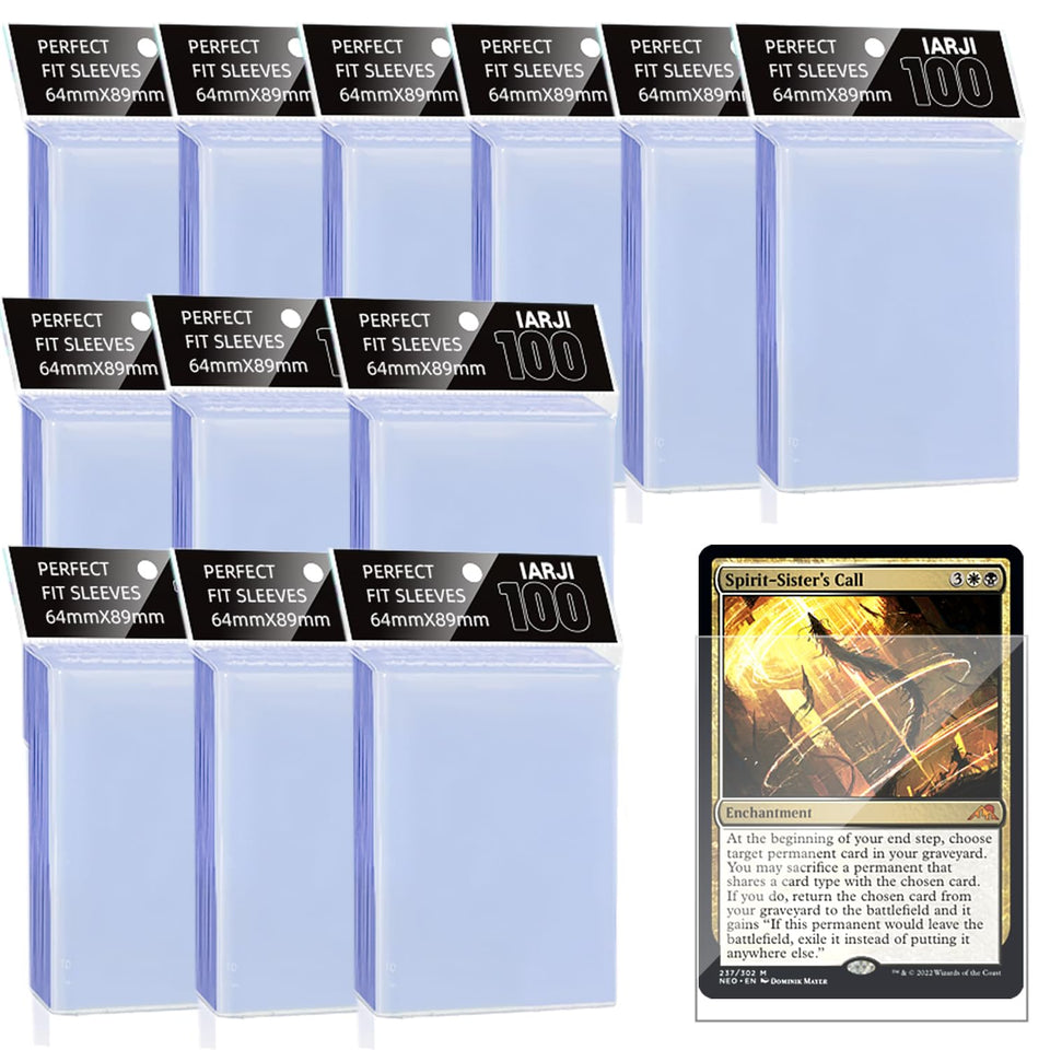 IARJI Perfect Fit Sleeves close-up showing crystal-clear material for vibrant card art