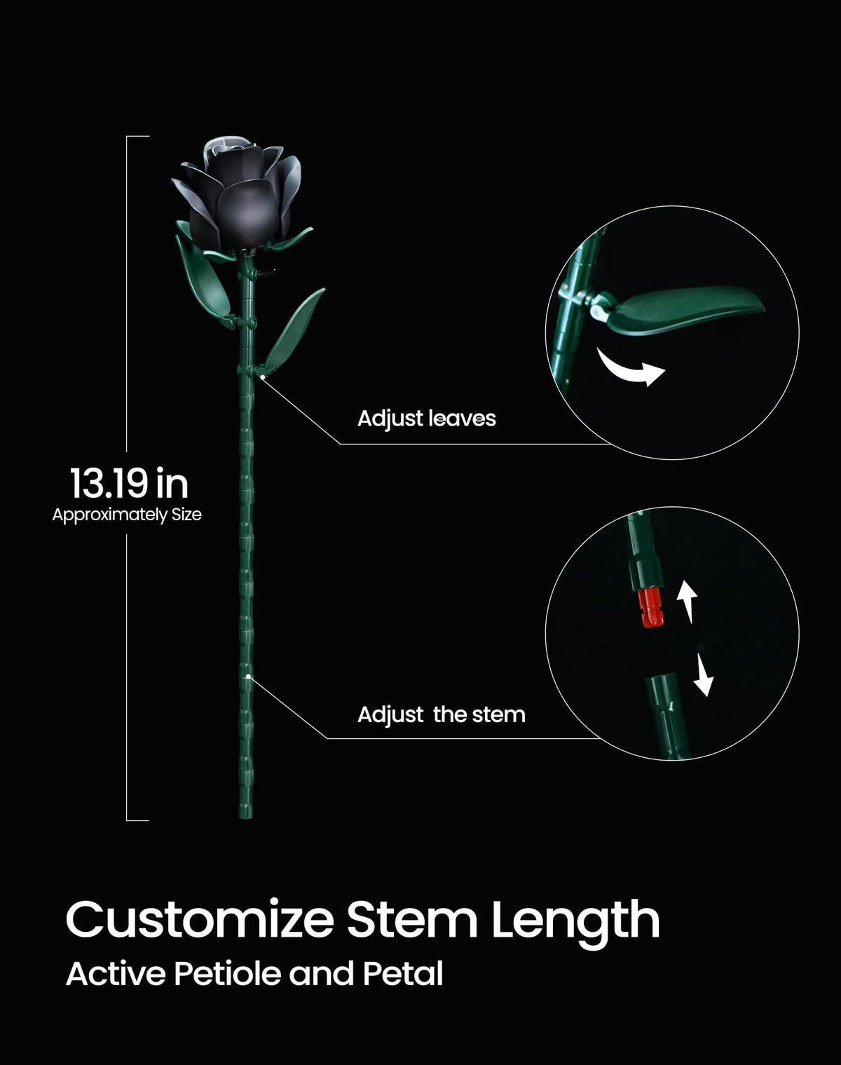 iATOM Black Rose Bouquet gothic home decor design accent