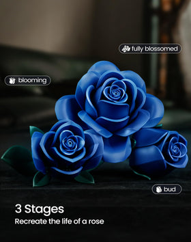 iATOM Blue Rose Bouquet bricks offer durable maintenance-free decor for long-term use