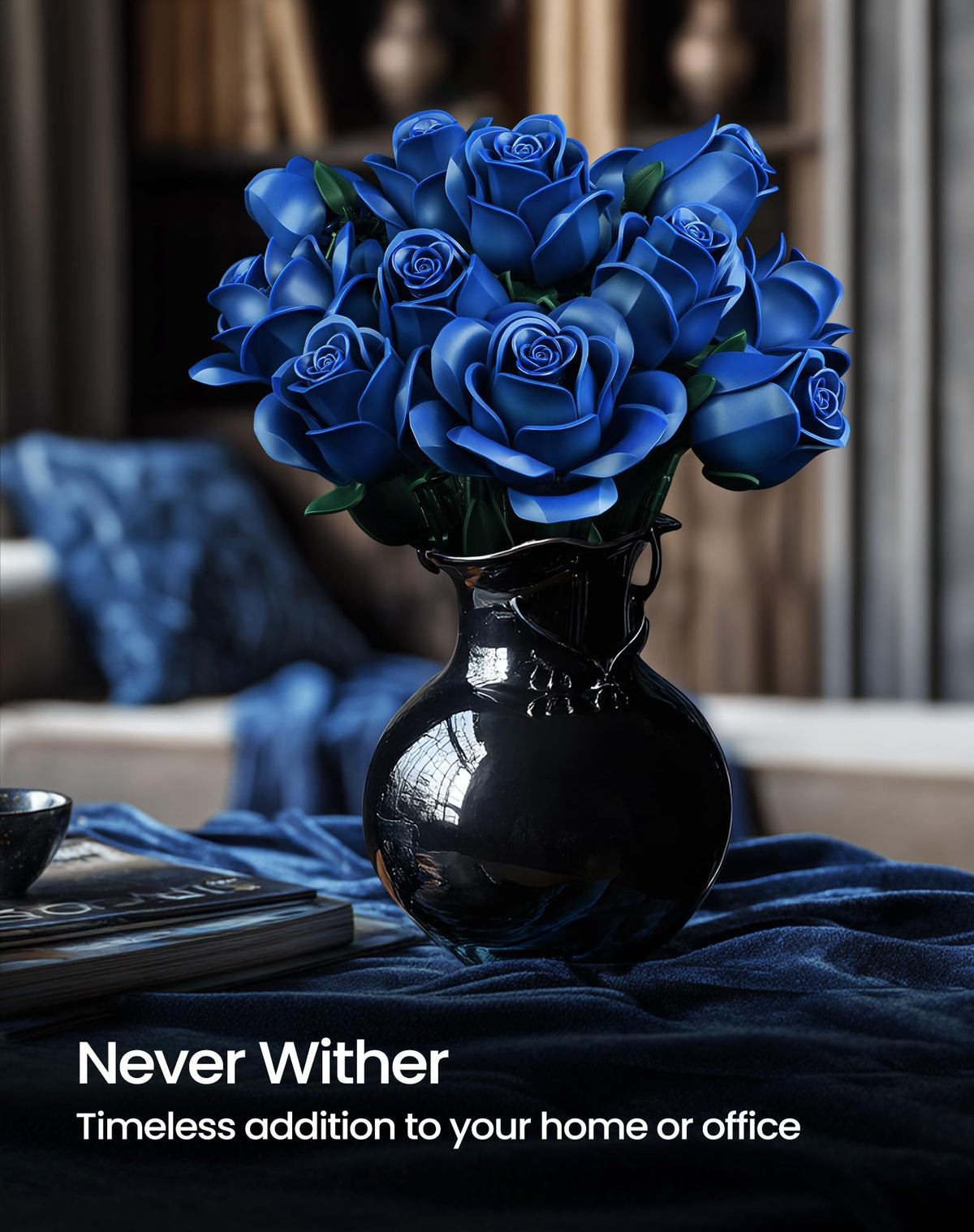 iATOM Blue Rose Bouquet packaging and support enhance gifting and after-sale experience