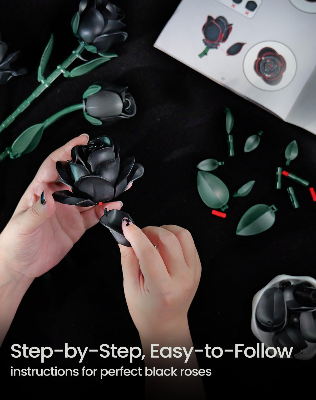 iATOM bouquet gift packaging and easy assembly instructions for a thoughtful present