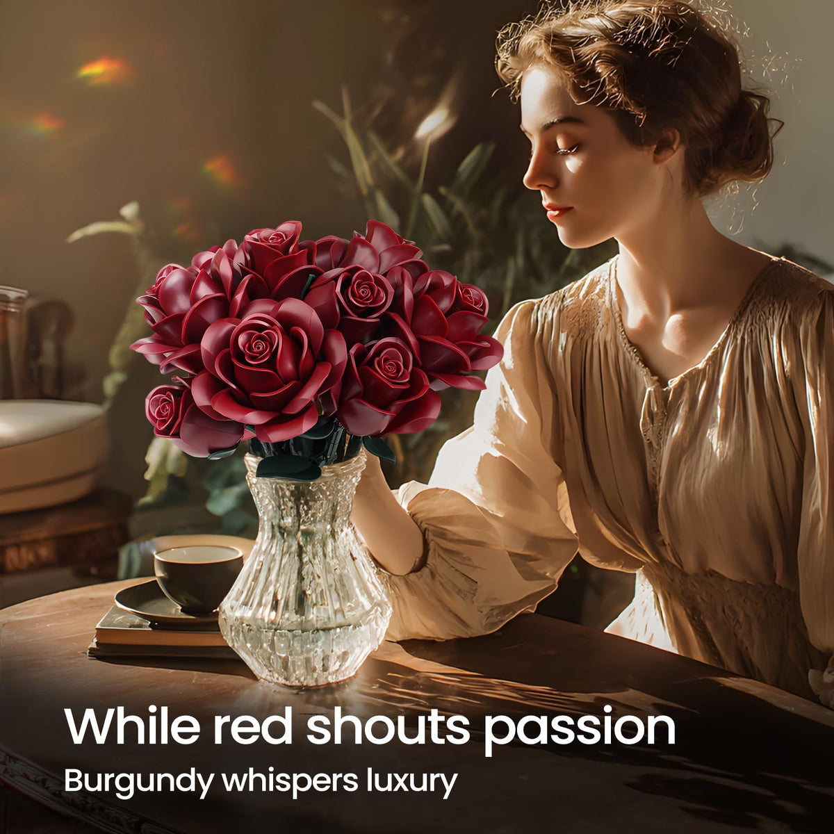 iATOM unique frosted petals provide a realistic bloom look with reduced glare.