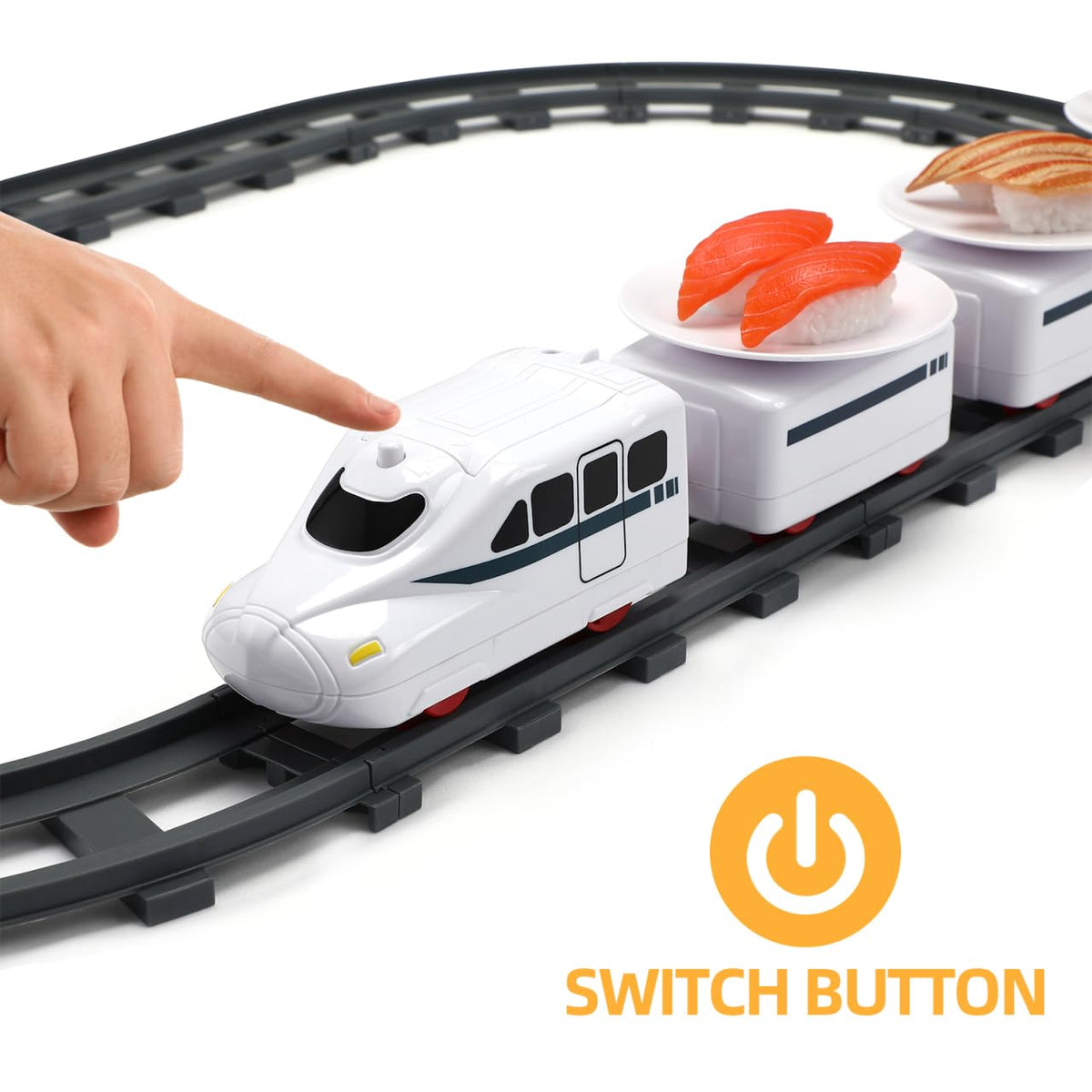 ibasenice sushi train toy tray display supports playful serving setups
