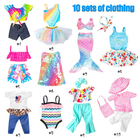 iBayda 18-inch doll bikini set for sunny adventures and stylish mix-and-match.