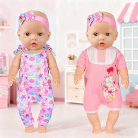 iBayda 43 cm newborn doll clothes fit snugly for tiny dolls.