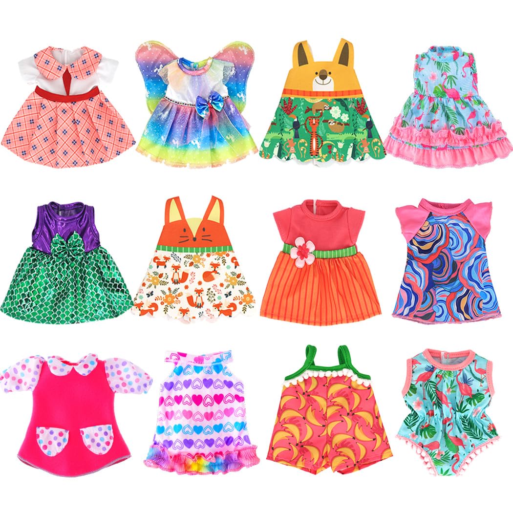 ibayda Alive 12-set doll outfits show a jumpsuit dress with easy dressing and mix-and-match