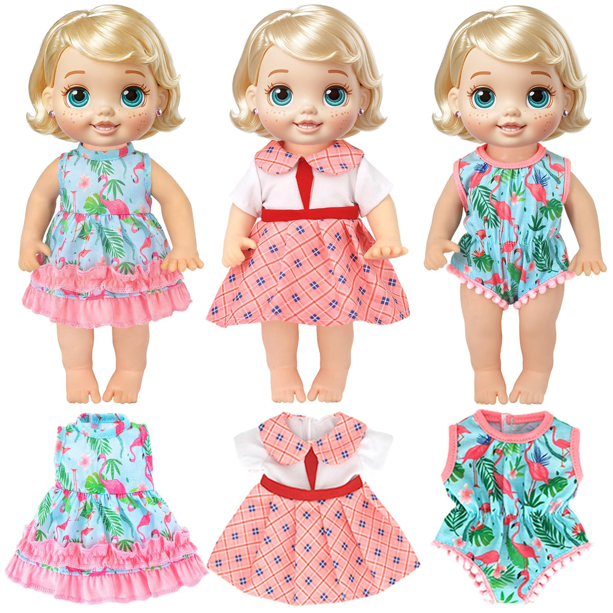 ibayda Alive doll accessories neatly arranged for versatile play outfits