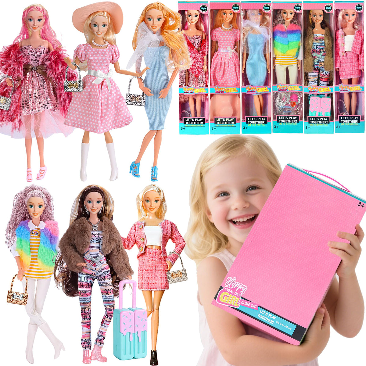 iBayda unboxing and display ready dolls for kids collections
