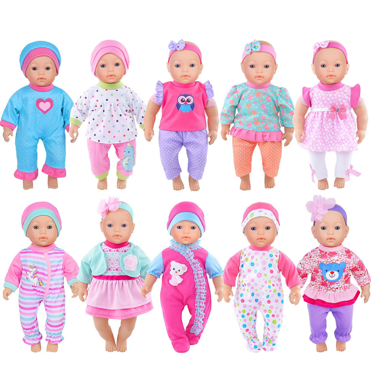 iBayda doll clothes collection ready for 10/12/14 inch dolls